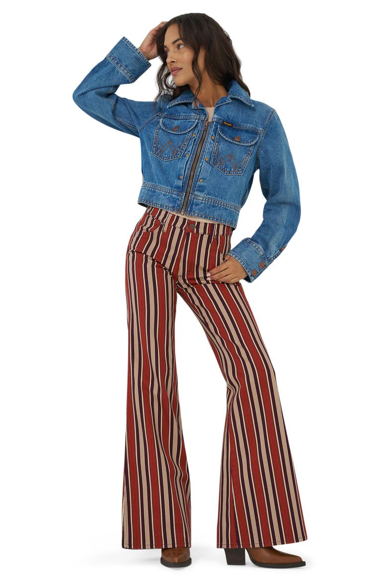 70s High Waist Flare Leg Jeans, Alternate, color, DESERT DISCO