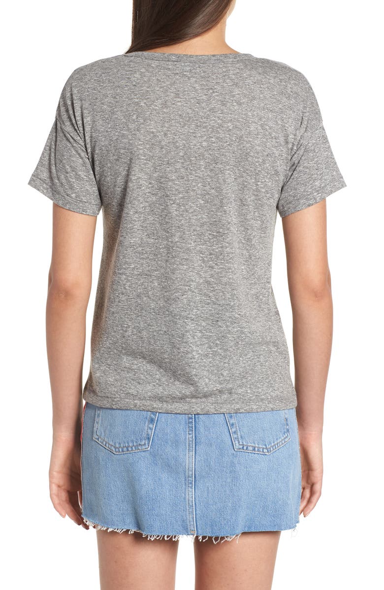 Topshop Short Sleeve Marl T-Shirt, Alternate, color,