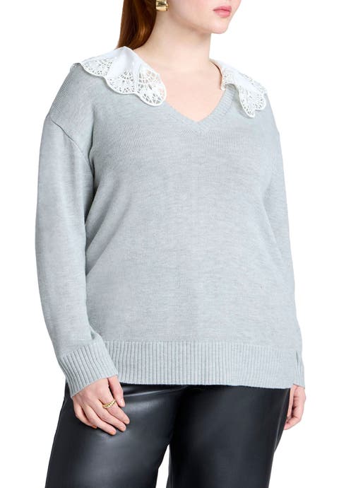 Lace Collar Sweater