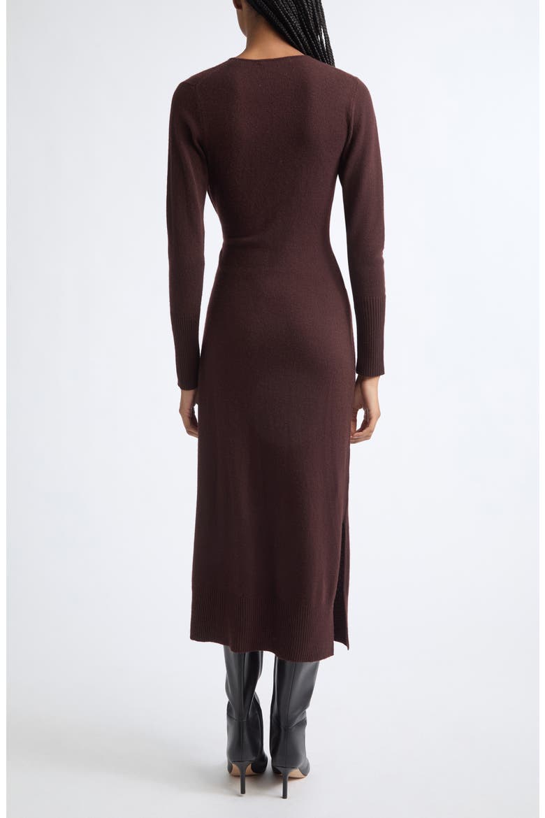 Salomez Merino Wool & Cashmere Knit Dress, Alternate, color, ESPRESSO