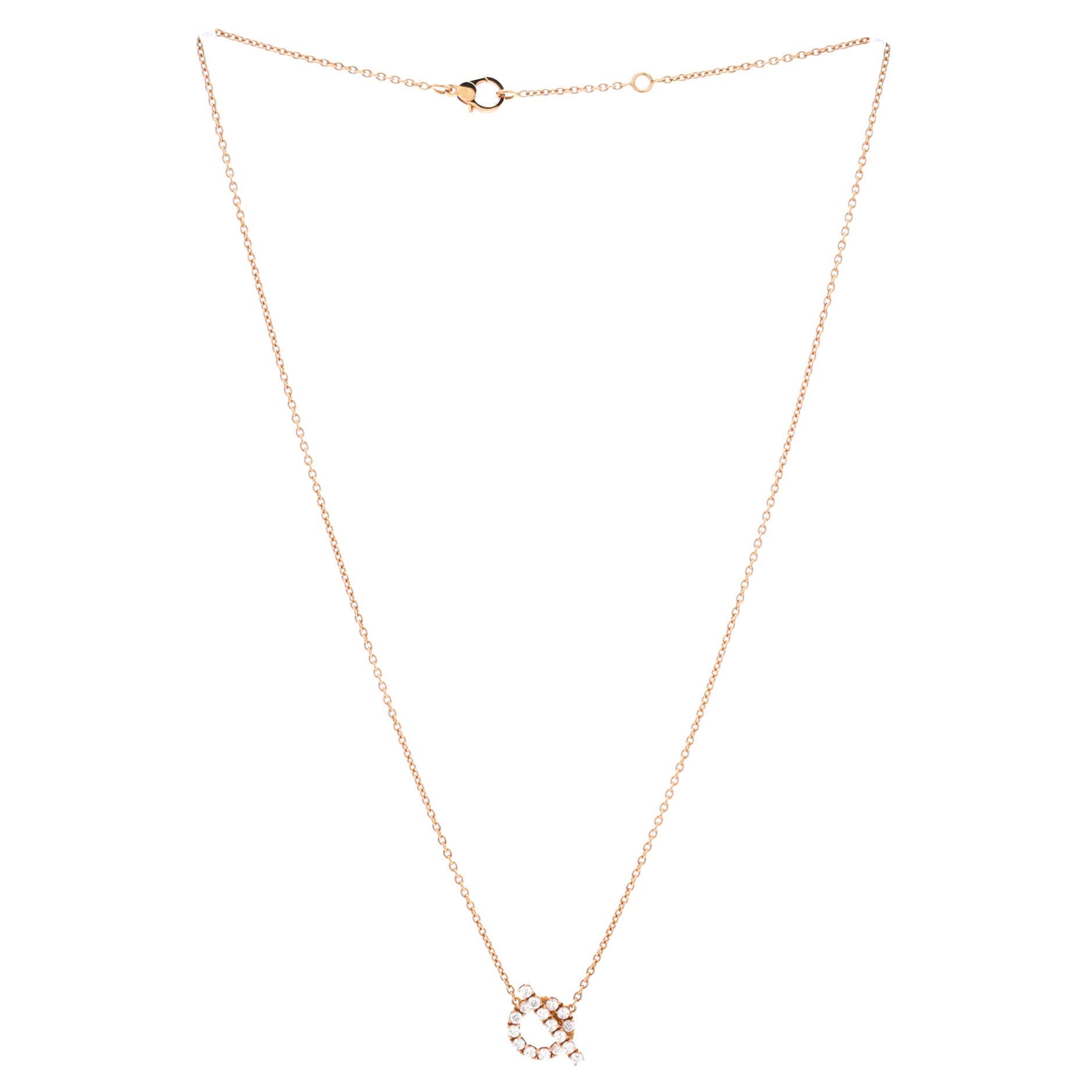 Finesse Pendant Necklace 18K Rose Gold and Diamonds, Alternate, color, Rose Gold