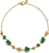 Monica Vinader Odyssey Aquamarine Pebbled Chain Bracelet