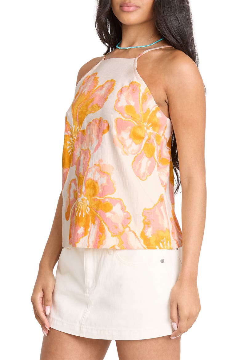 Floral Trippin Halter Tank, Alternate, color, SALT CRYSTAL