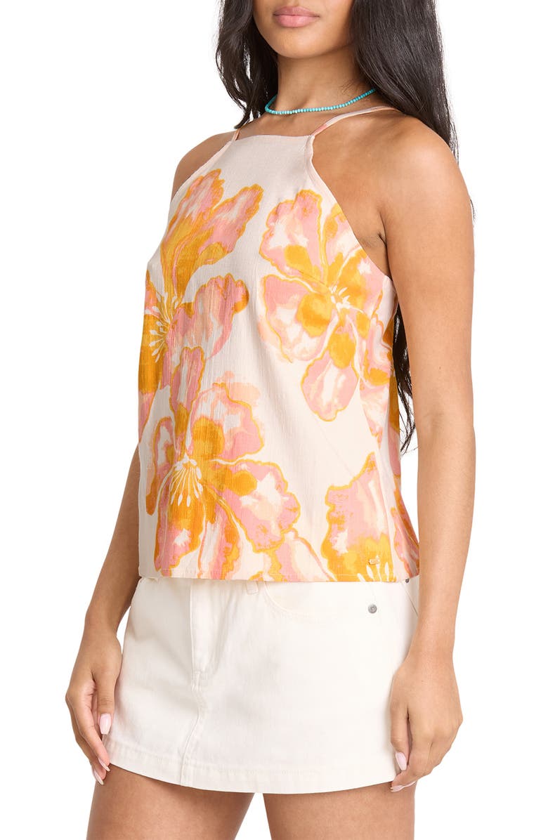 Billabong Floral Trippin Halter Tank, Alternate, color, Salt Crystal