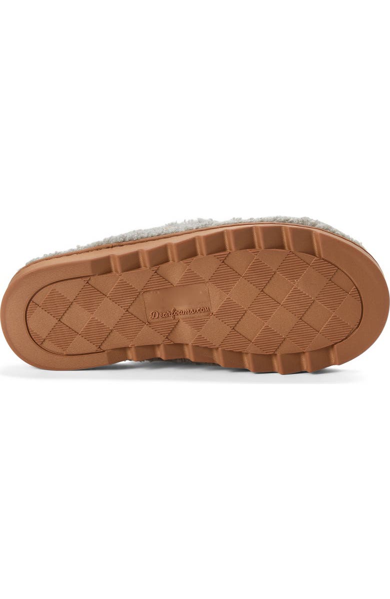 DEARFOAMS Regina Teddy Double Band Slide Slipper, Alternate, color, Sleet