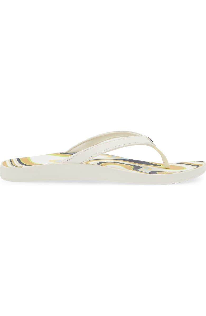 OluKai Puawe Flip Flop, Alternate, color, White Sand / Swirl
