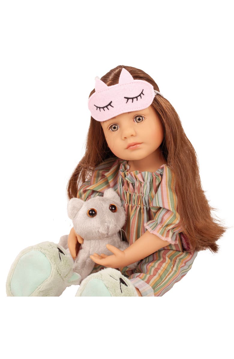 Gotz Little Kidz, Grete PJ Party, 14 Inch Standing Posable Doll, Kids 3+, Alternate, color, Multicolored