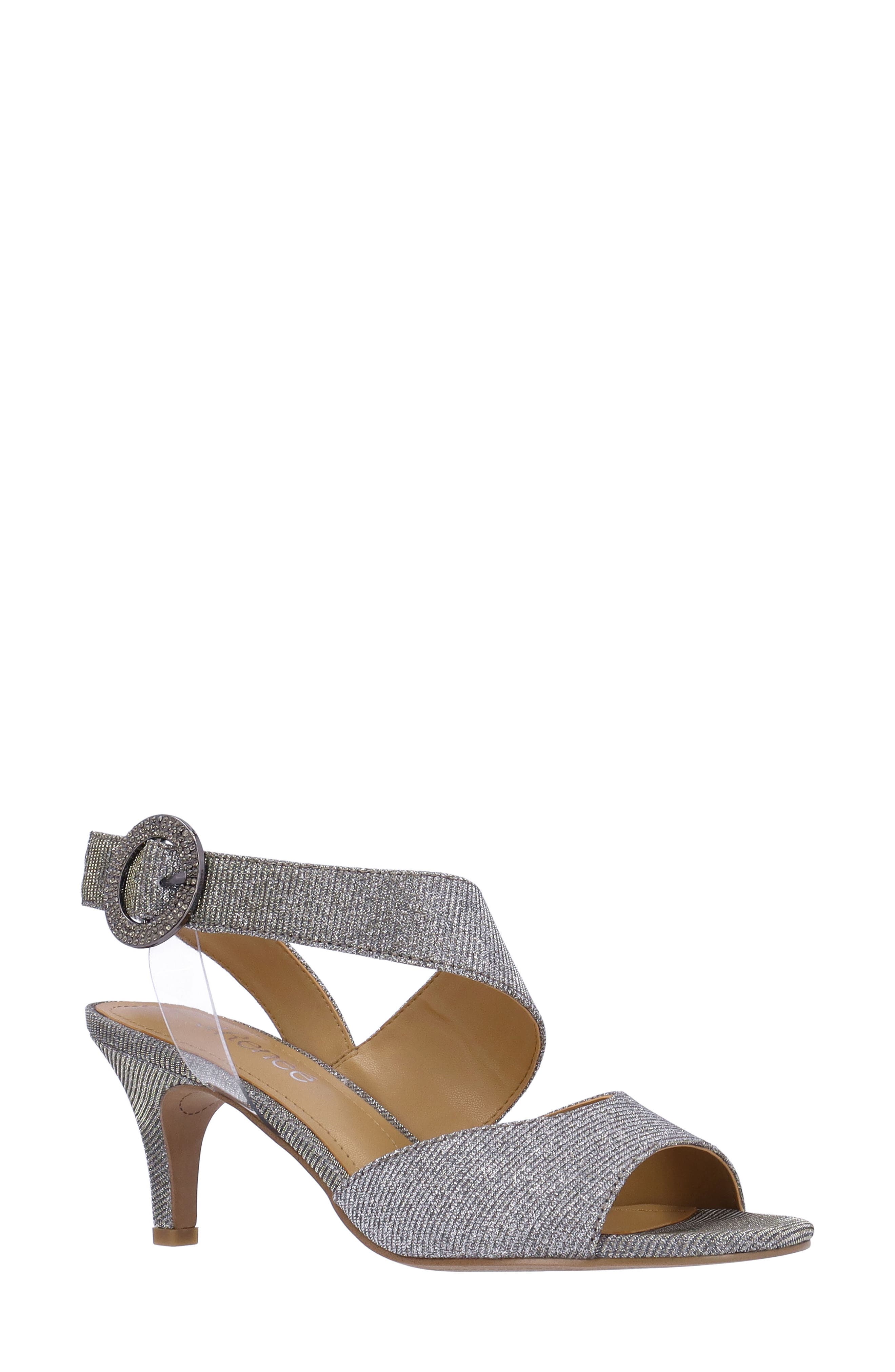 J. Reneé Safira Ankle Strap Sandal, Main, color, Pewter