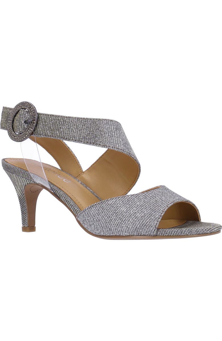 J. Reneé Safira Ankle Strap Sandal, Main, color, Pewter