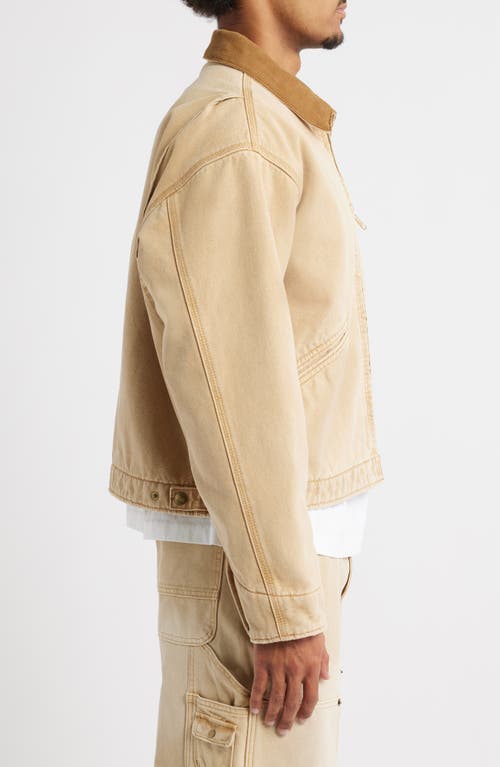 Elwood Petrol Canvas Jacket In Neutral