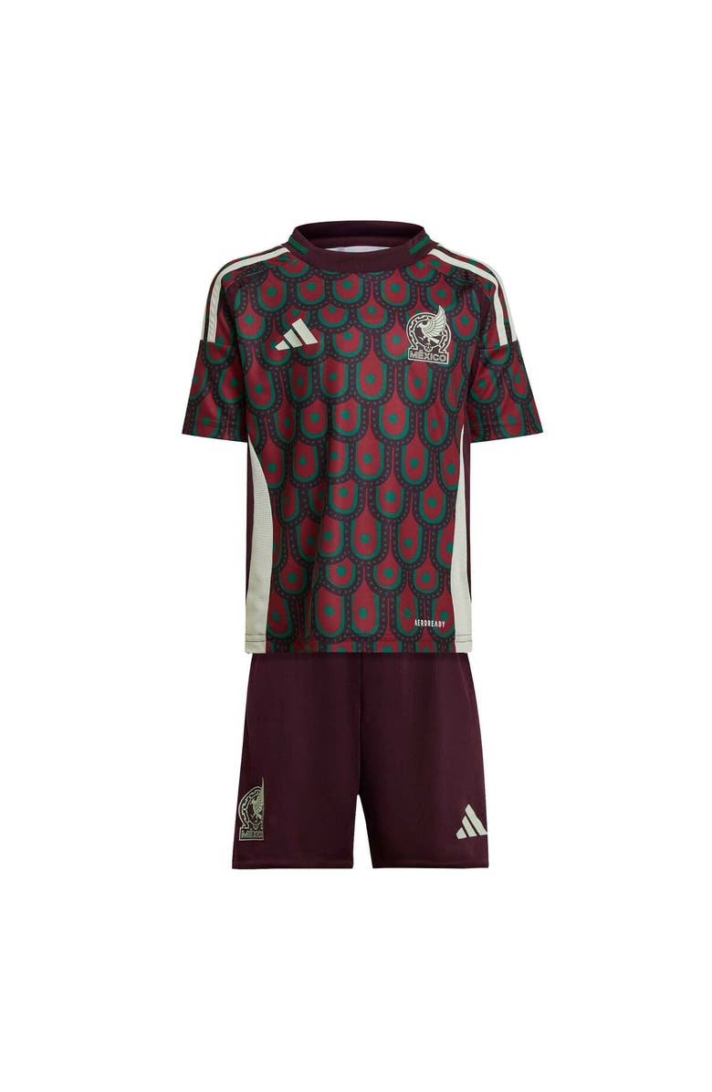 adidas Toddler adidas Burgundy Mexico National Team 2024 Home Mini Kit, Main, color, 