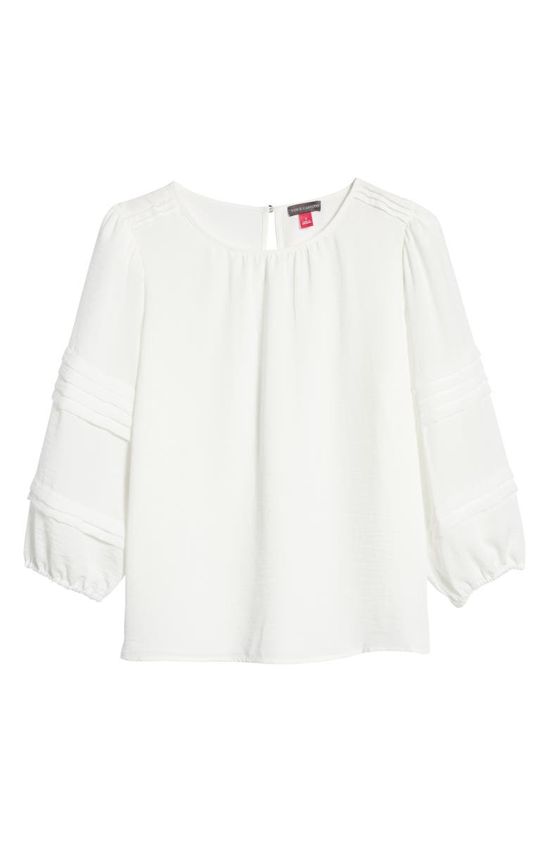 Vince Camuto Pleated Sleeve Gauze Blouse, Alternate, color,