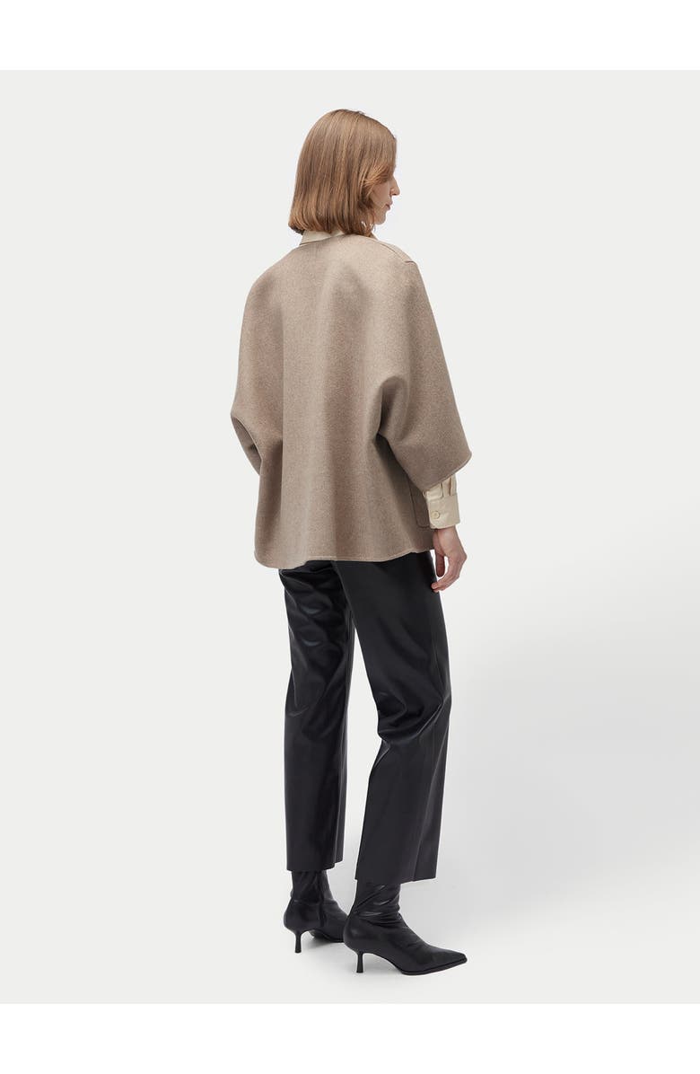 Gobi Cashmere Patch Pocket Cashmere Poncho Jacket, Alternate, color, Taupe