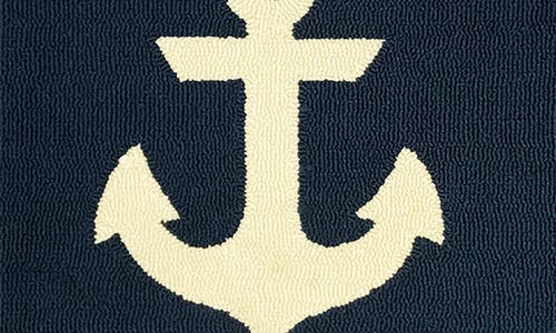 R16 Home Anchor Indoor/outdoor Doormat In Blue/white