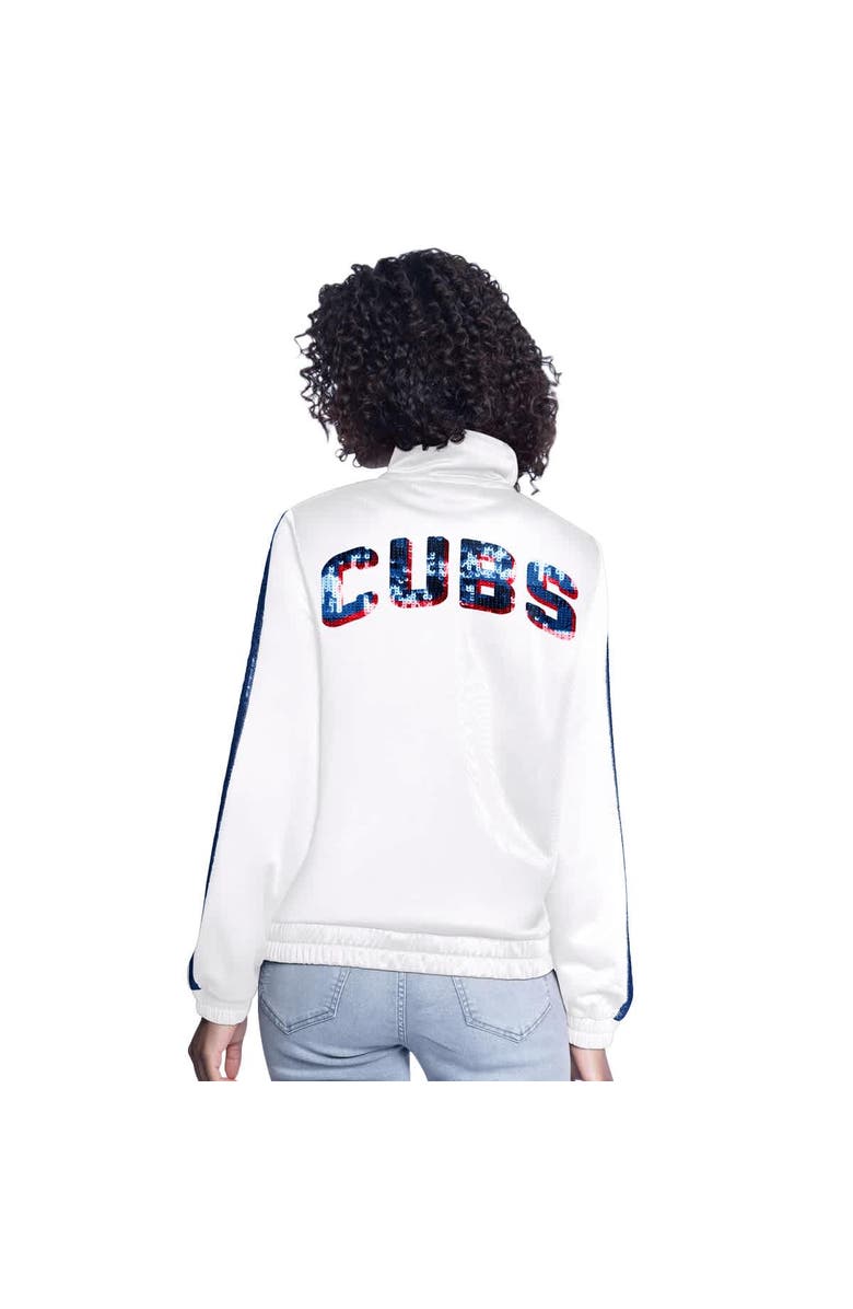 G-III SPORTS BY CARL BANKS Women's G-III Sports by Carl Banks  White Chicago Cubs Gear II Full-Zip Track Jacket, Alternate, color, White