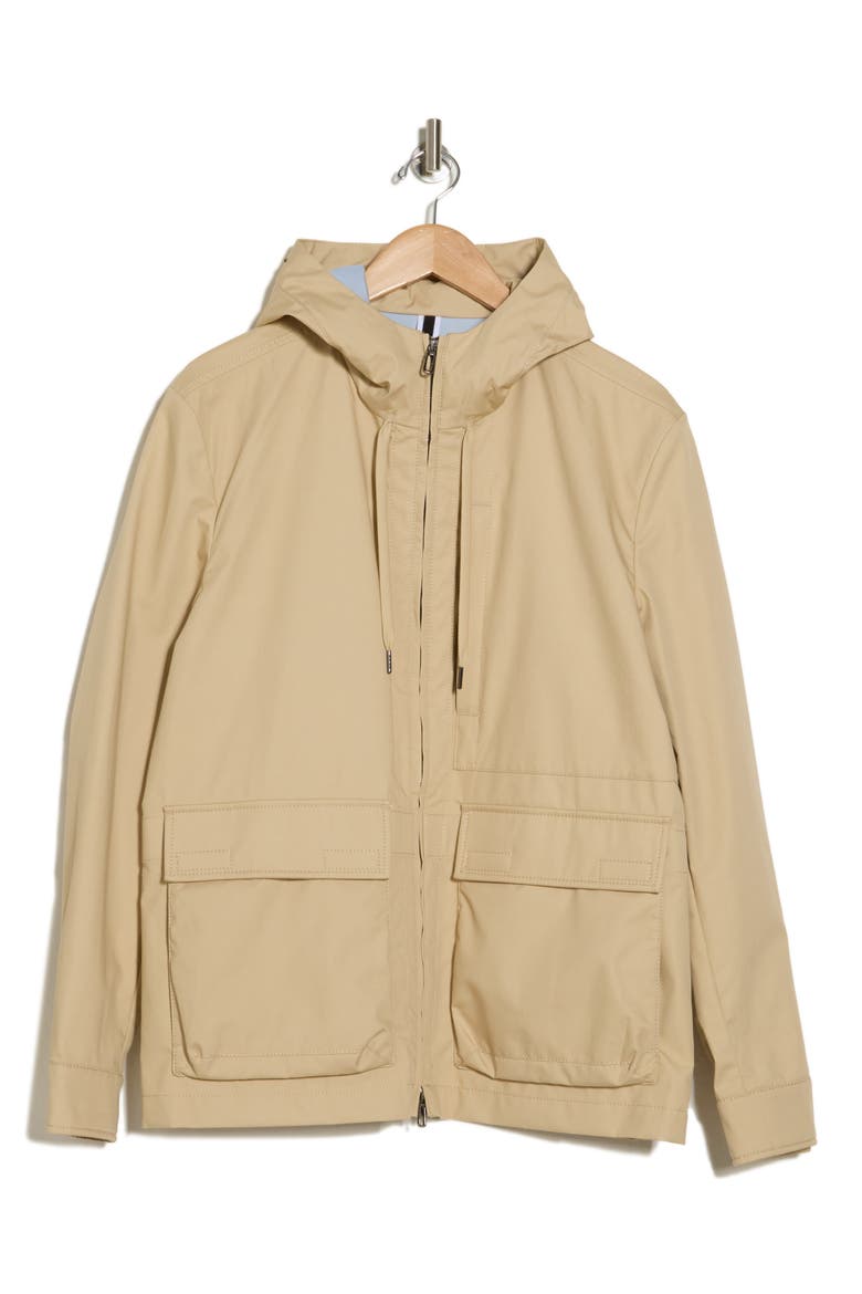 Pinto Hooded Raincoat, Alternate, color, BEIGE