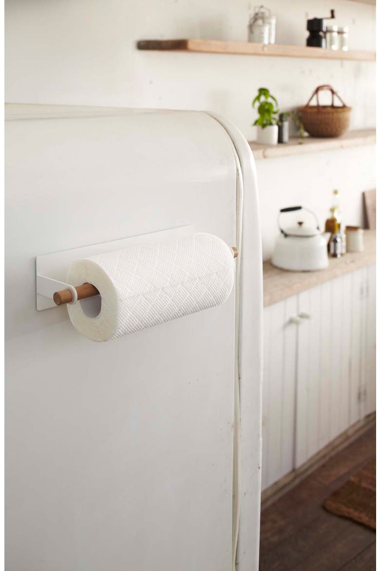 Magnetic Kitchen Towel Hanger, Alternate, color, WHITE