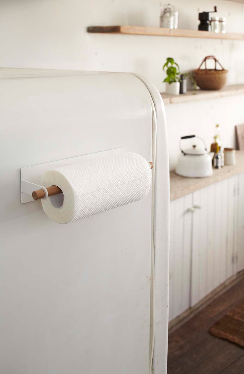 Yamazaki Magnetic Kitchen Towel Hanger, Alternate, color, White