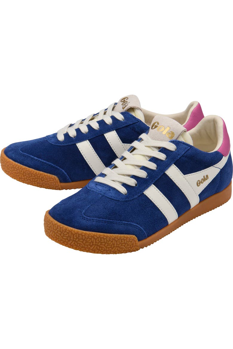 elan tobacco and white color block suede leather sneakers Gola Sneaker- Tobacco/White Bright sneakers Gola Men's Elan Sneakers