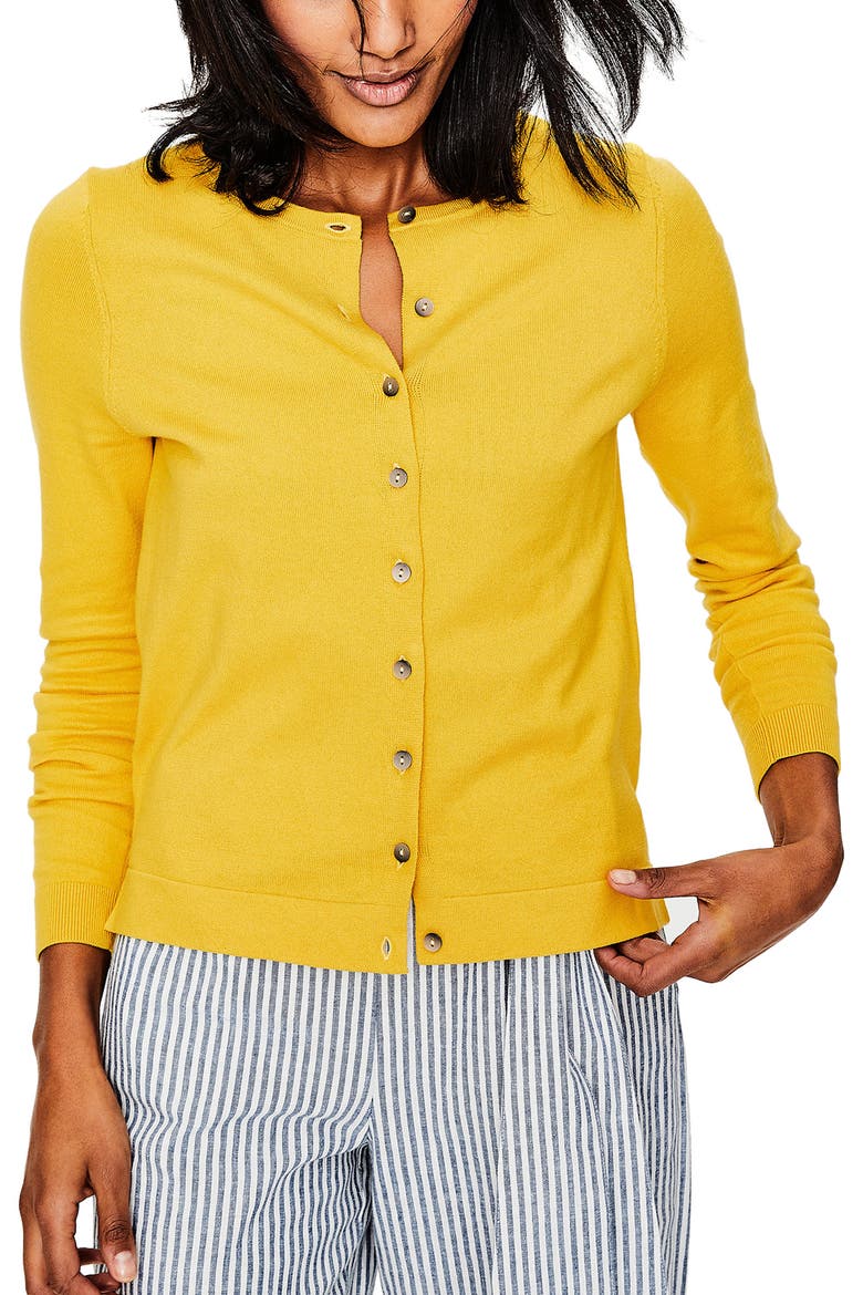 Crewneck Cardigan, Main, color, MIMOSA YELLOW