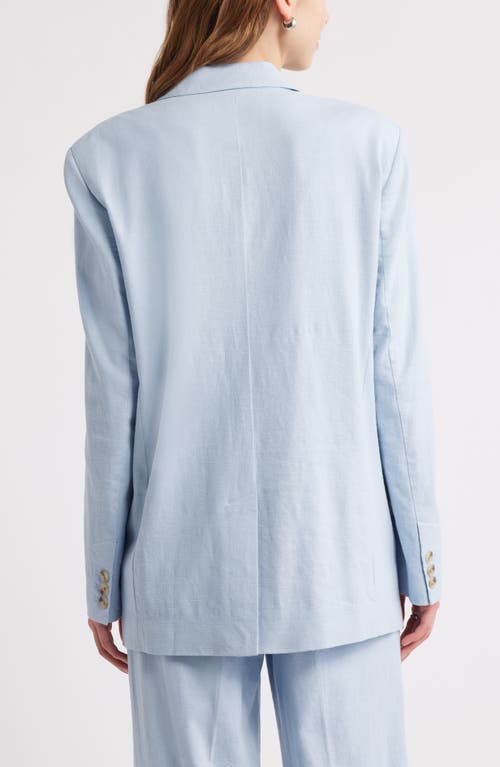 OPEN EDIT OPEN EDIT EVERYDAY ONE-BUTTON LINEN BLEND BLAZER
