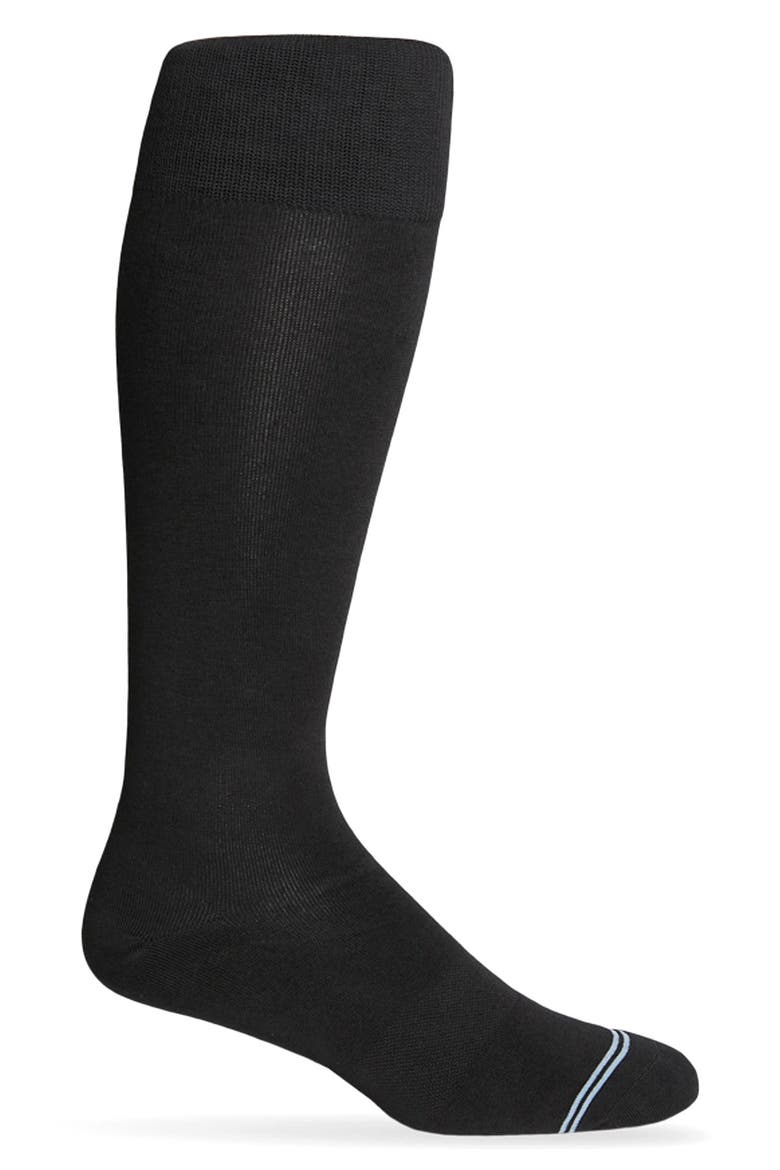 Nyx Black Mid-Calf Premium Novelty Dress Socks, Main, color, BLACK