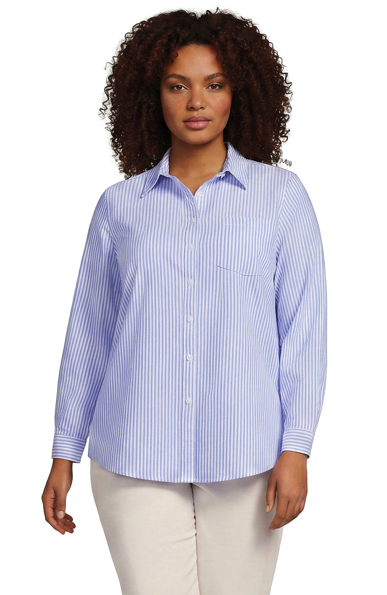 White/Chicory Blue Stripe