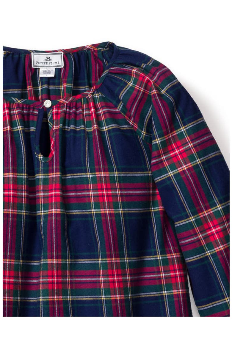 Delphine Windsor Tartan Nightgown, Alternate, color, NAVY