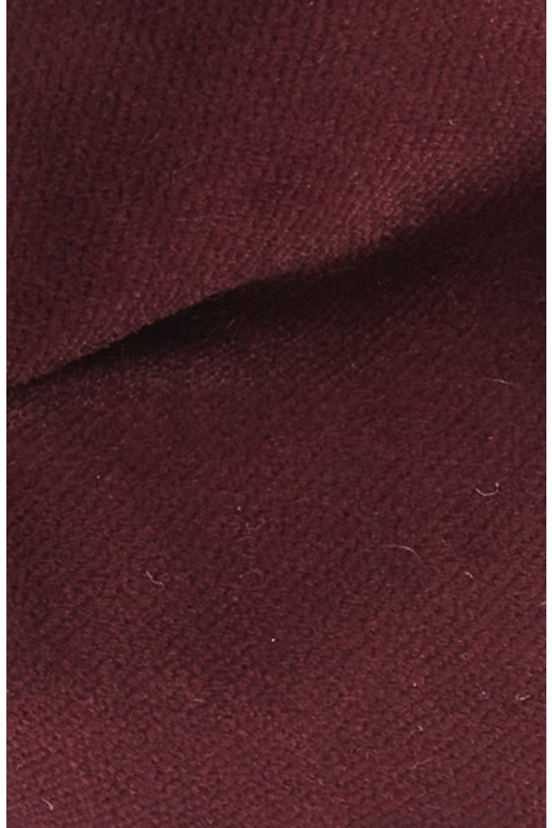 Pre-Tied Summit Velveteen Bow Tie, Alternate, color, BURGUNDY