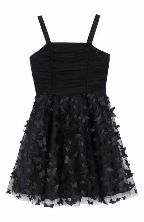 Rare Editions Kids' Butterfly 3D Mesh Party Dress