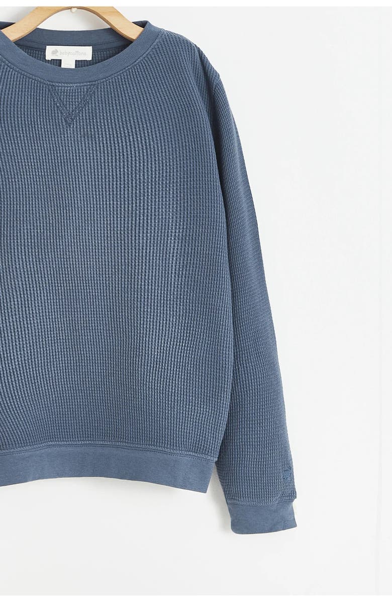 Babycottons Waffle Front Pocket Sweatshirt for Infant, Alternate, color, Blue-Graphite