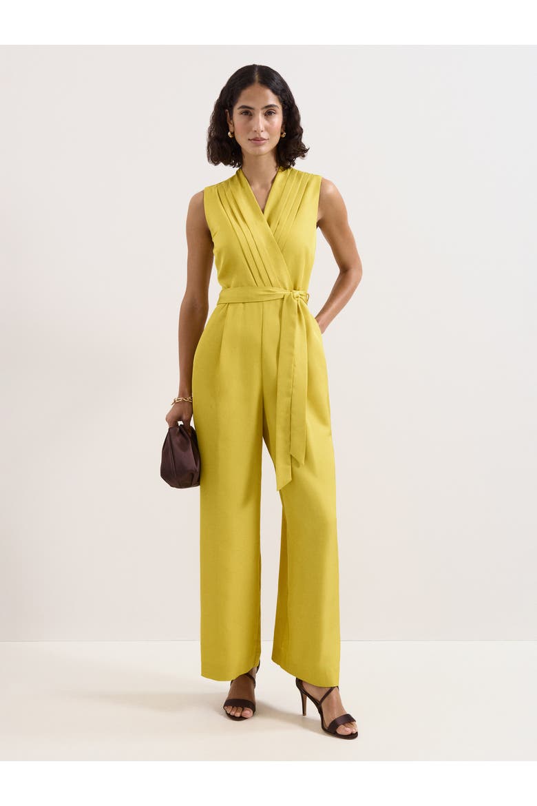 Taylor High-Waist Wrap Jumpsuit, Main, color, Yellow