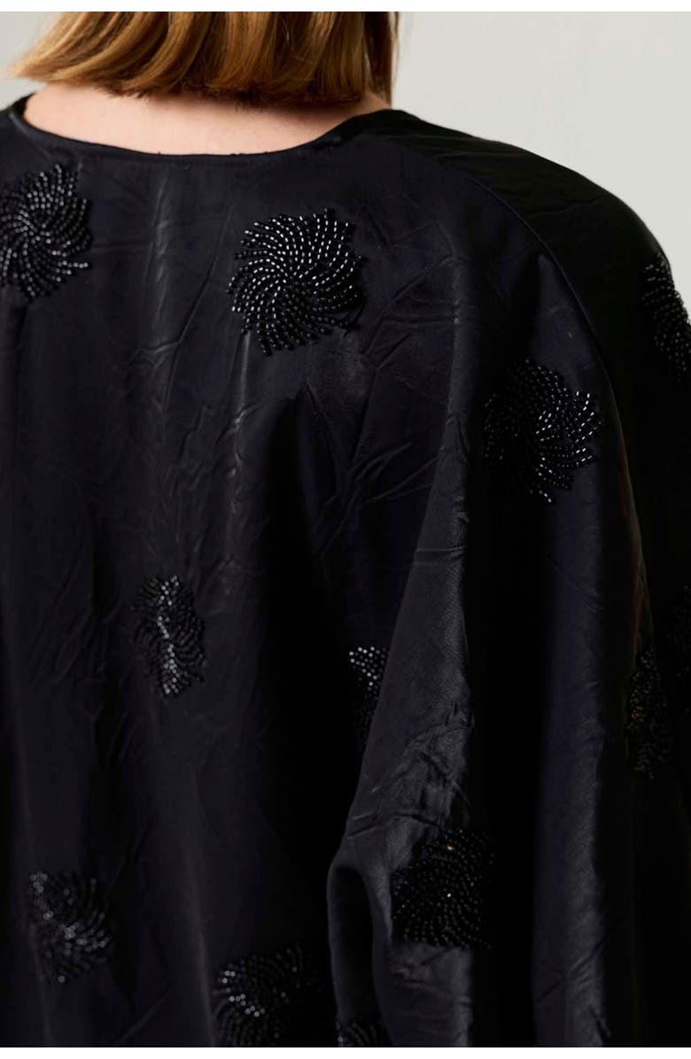 Nocturne Beaded Embroidered Kimono, Alternate, color, Black
