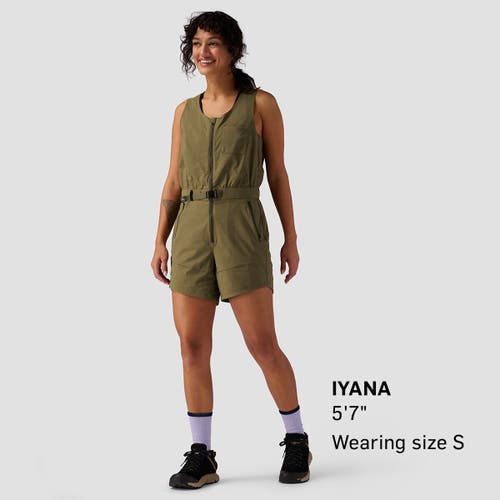Backcountry Wasatch Ripstop Romper In Brown