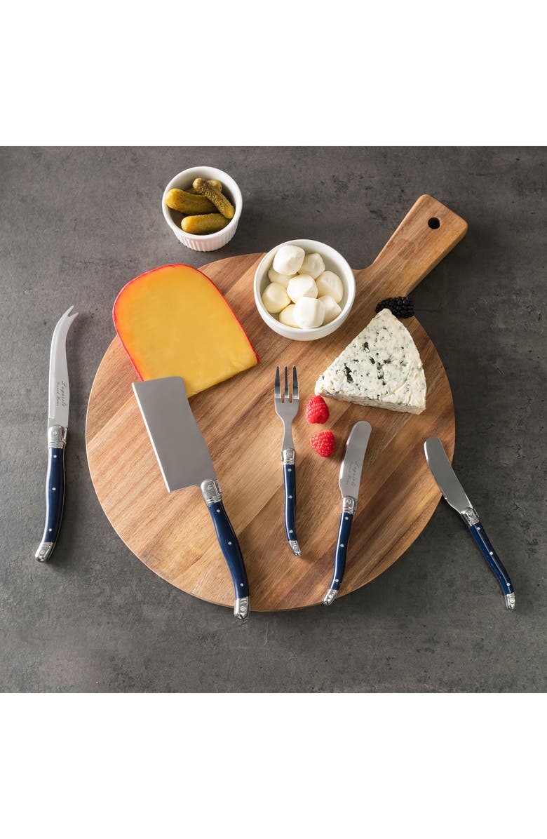 FRENCH HOME Laguiole Ultimate 11-Piece Assorted Cheese Knives, Alternate, color, Navy