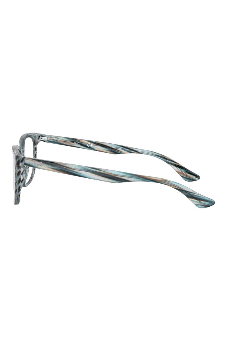 Unisex 50mm Square Optical Glasses, Alternate, color, BLUE GREY