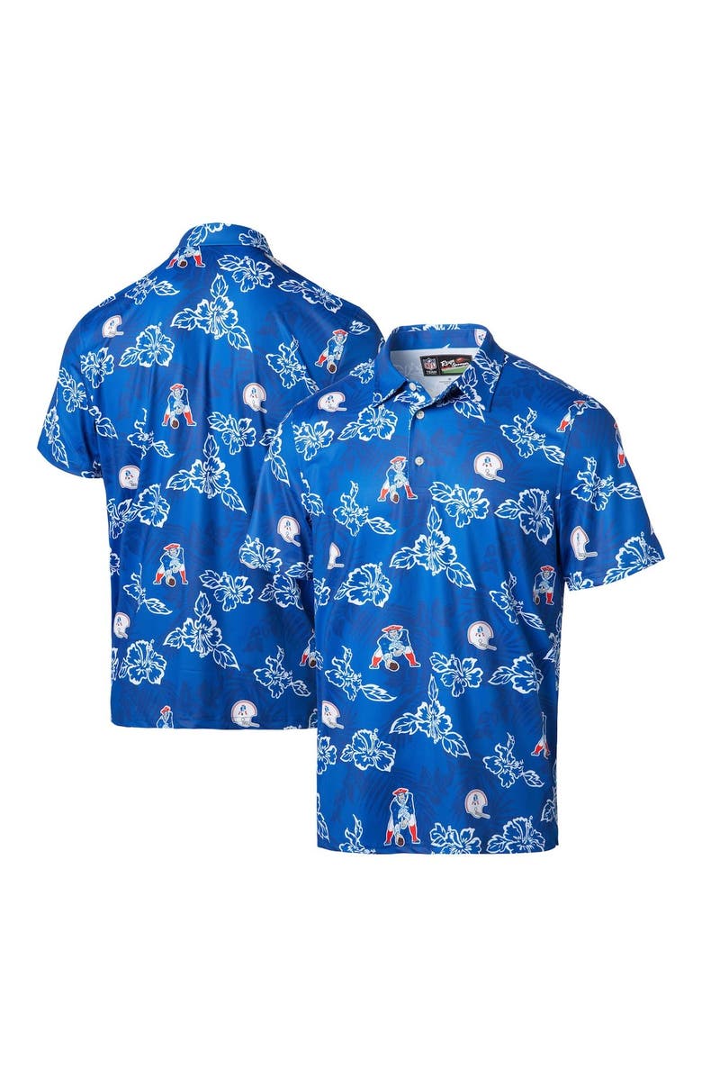 Reyn Spooner Men's Reyn Spooner Royal New England Patriots Throwback Pua Performance Polo, Main, color, Royal