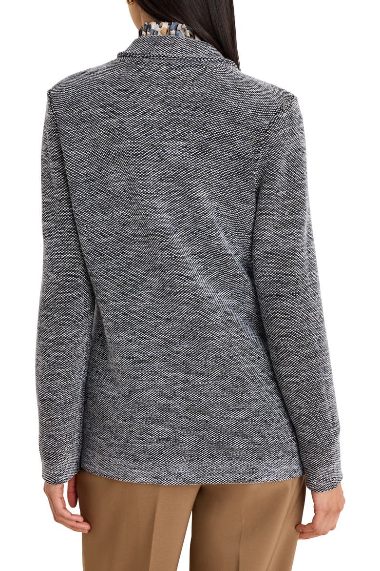 Tweed Stitch Sweater Jacket, Alternate, color, BLUE MIX