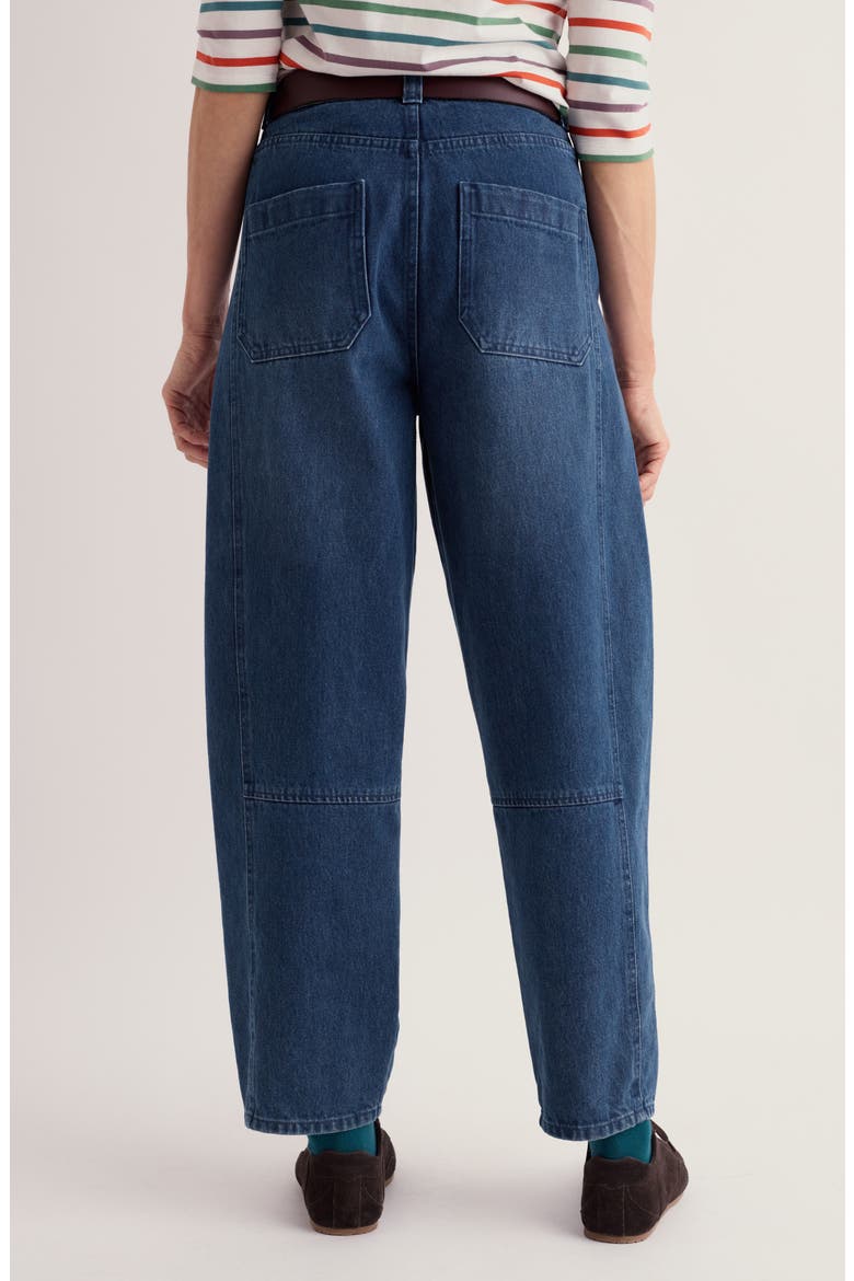 Boatyard High Waist Ankle Barrel Leg Jeans, Alternate, color, MID WASH