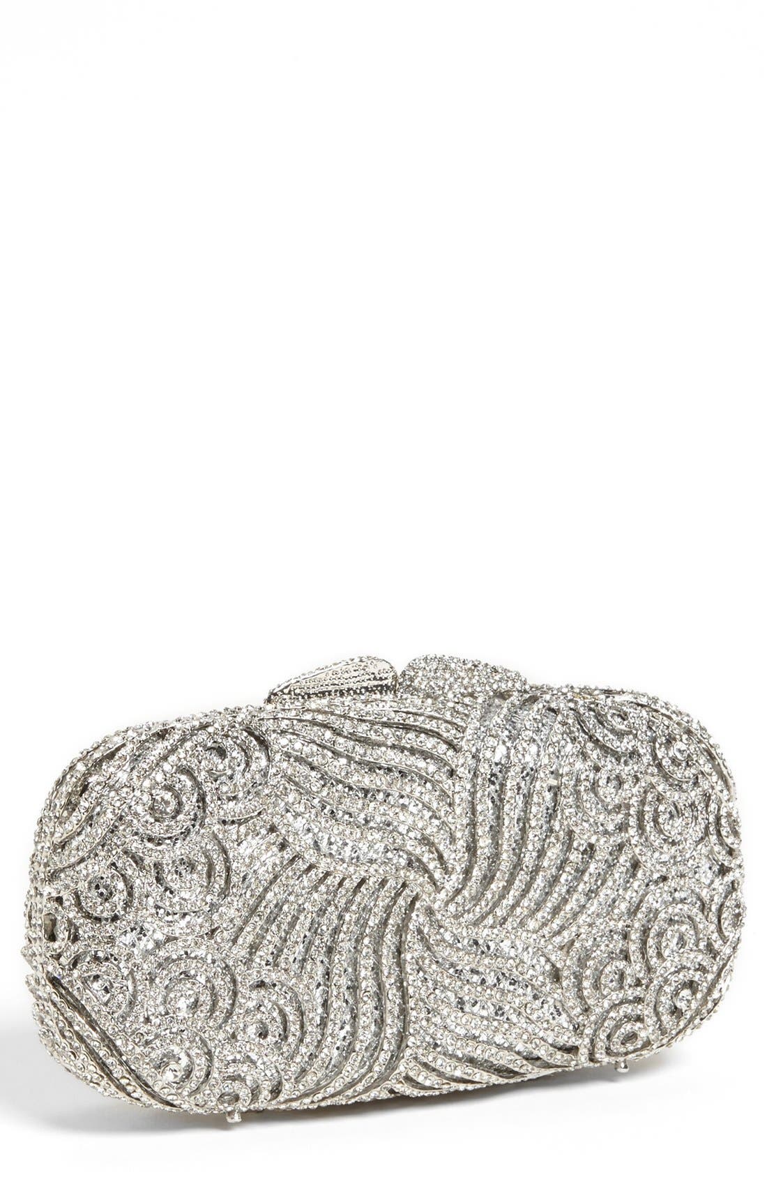 ZZDNU Natasha Couture Tasha 'Crystal Swirl' Clutch, Main, color, 