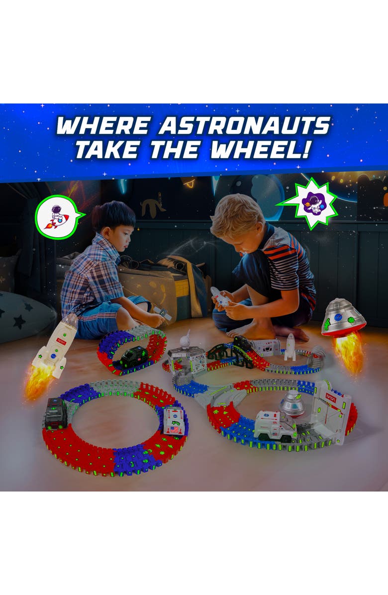 USA Toyz Lunar Loop NASA Space Tracks Playset 225 Pieces, Alternate, color, Multi Color
