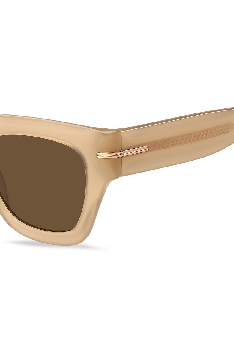BOSS 51mm Square Sunglasses, Alternate, color, Beige