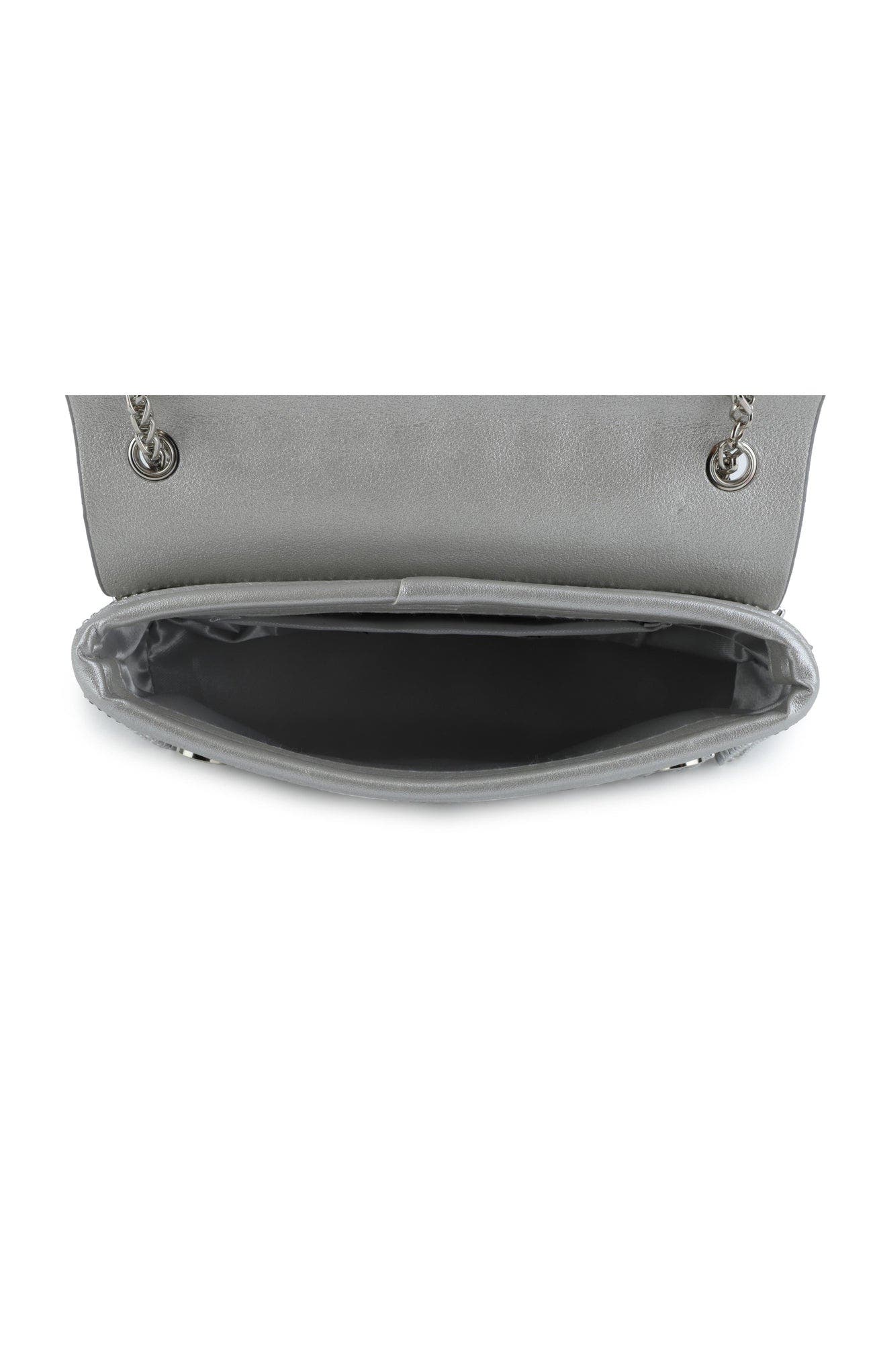 Celine Clutch, Alternate, color, SILVER
