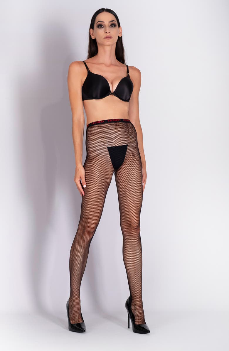 LECHERY<sup>®</sup> Fishnet Tights, Alternate, color, Black