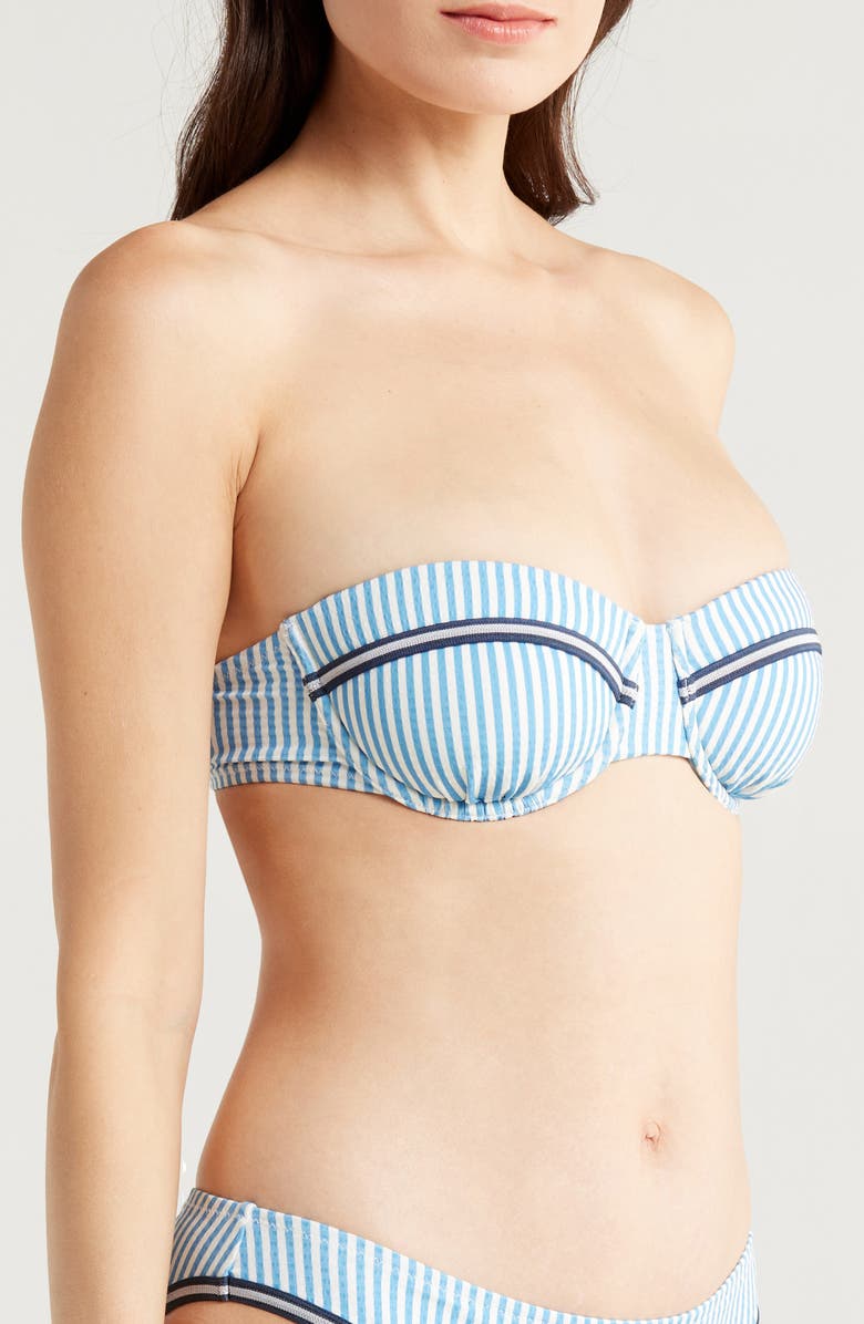 Solid & Striped Juliette Bikini Top, Alternate, color, French Blue X Brule Stripe