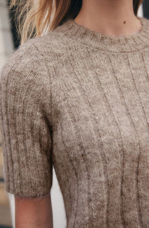 Next Short Sleeve Recycled Polyester Blend Sweater In Neutral