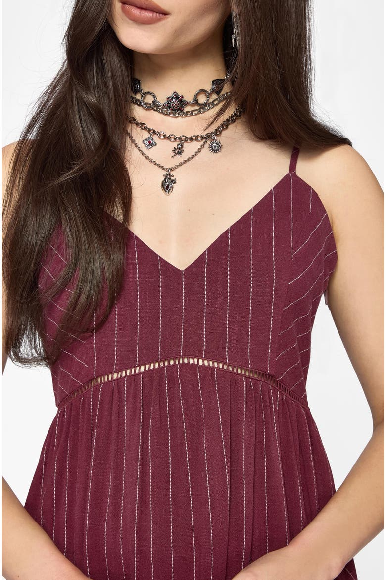 Rue Stripe Voile Cami Maxi Dress, Alternate, color, Burgundy