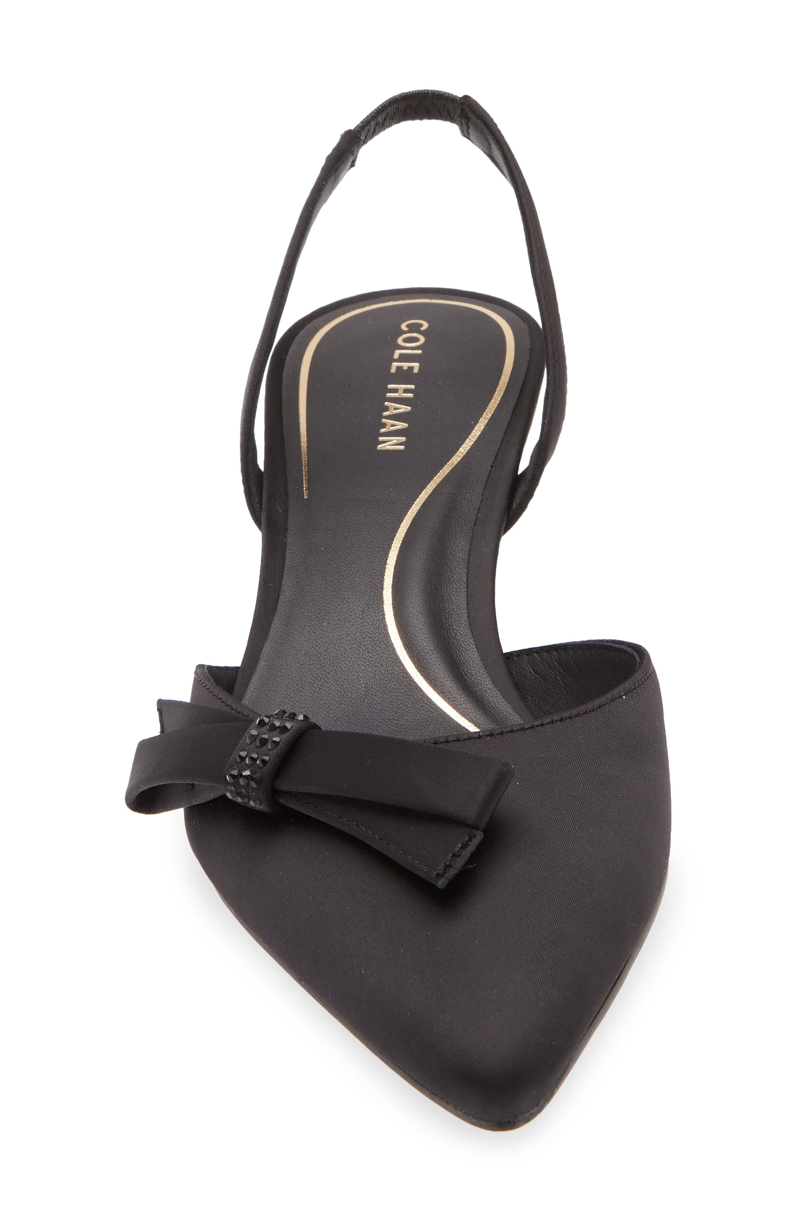 Cole Haan Noella Bow Slingback Pointed Toe Kitten Heel Pump, Alternate, color, 