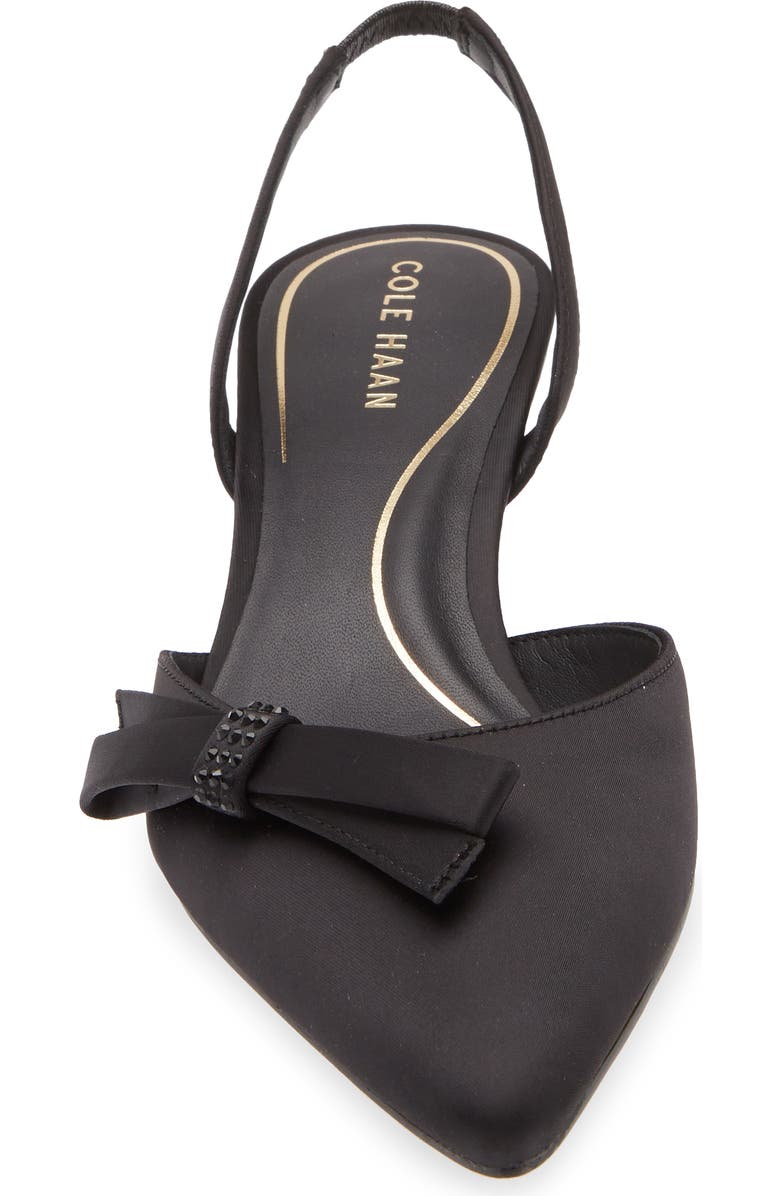 Cole Haan Noella Bow Slingback Pointed Toe Kitten Heel Pump, Alternate, color,