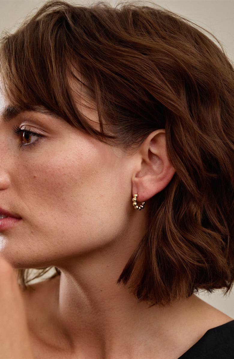 Set & Stones Cameron Frontal Hoop Earrings, Alternate, color, Gold